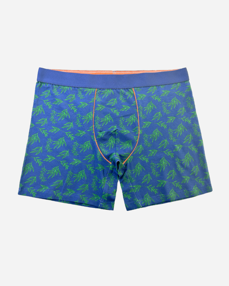 Leaf Print Stretch Boxer Brief Set