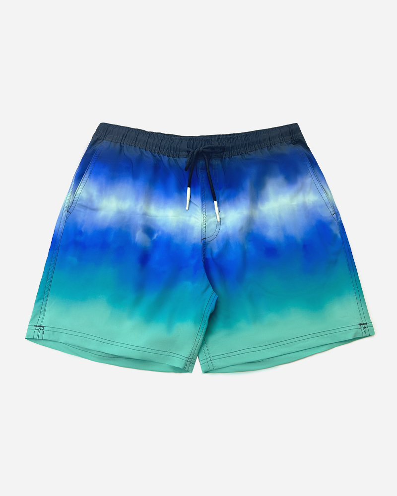 Tie Dye Drawstring Boardshorts Set