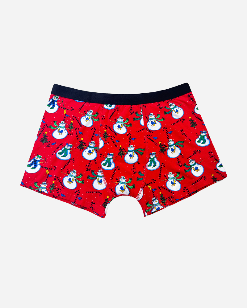 Xmas Print Stretch Boxer Brief Set